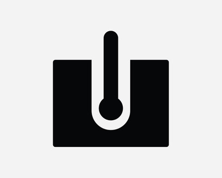 Borehole Well Icon. Deep Bore Hole Dig Digging Plumbing Drill Drilling Rig. Black White Sign Symbol Illustration Artwork Graphic Clipart EPS Vectorのイラスト素材