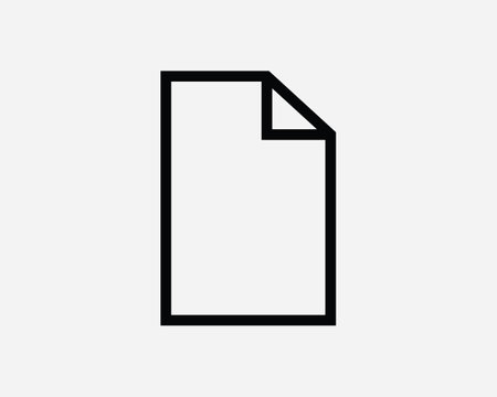 File Line Icon. Document Page Paper Text Word Doc Note Sheet Memo Report Form Black White Sign Symbol Illustration Artwork Graphic Clipart EPS Vectorのイラスト素材