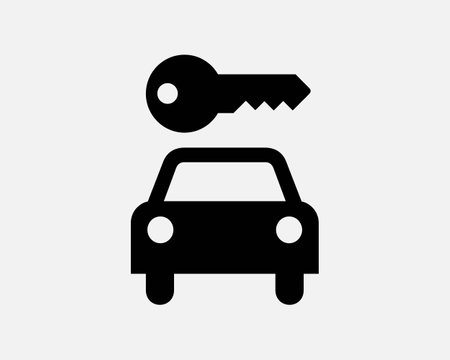 Car Lock Key Icon Security Keys Secure Insurance Safety Alarm Locksmith Black White Shape Vector Clipart Graphic Illustration Artwork Sign Symbolのイラスト素材