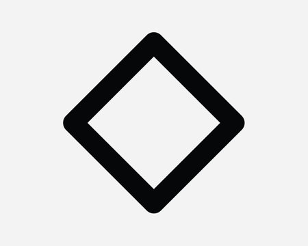 Diamond Shape Icon Gem Crystal Rich Royal Design Precious Carat Luxury Card Poker Casino Game Fashion Black White Line Outline Sign Symbol EPS Vectorのイラスト素材