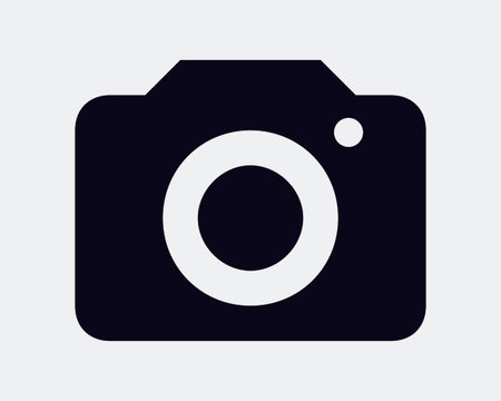 Camera Icon Photography Sign Capture Media Photo Recording Snapshot Film Broadcast Equipment Symbol...