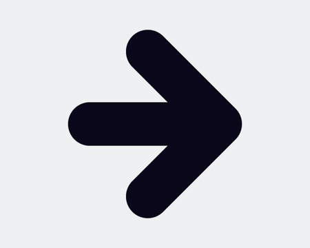 Right Arrowhead Icon East Arrow Point Next Beside Direction Navigation Location Pointing Eastward...