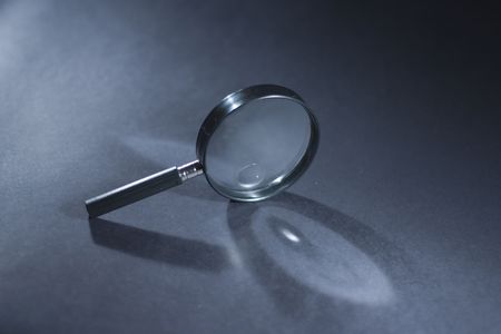 magnifying glass with shadowの写真素材