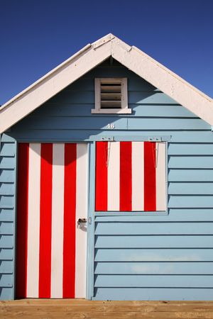 Colorful beach hut at Brighton Beach near Melbourne, Australiaの写真素材