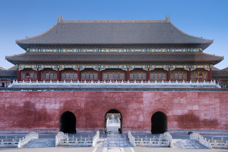 Ancient royal palace at Forbidden City in Beijing, Chinaのeditorial素材
