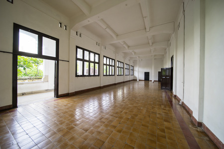 SEMARANG, INDONESIA. APRIL 18, 2018: Image of ancient Lawang Sewu interior with many windowsのeditorial素材