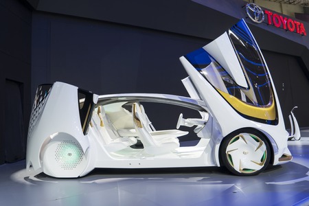 Tangerang - Indonesia. August 13, 2018: Concept-i car from Toyota displaying at event of Gaikindo...
