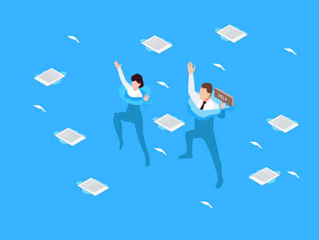 Happy family cartoon character traveling by car and looking at road mapのイラスト素材