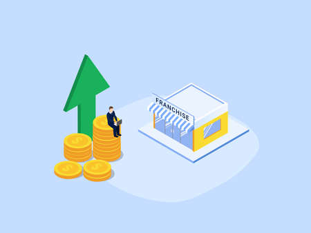 Happy family cartoon character traveling by car and looking at road mapのイラスト素材