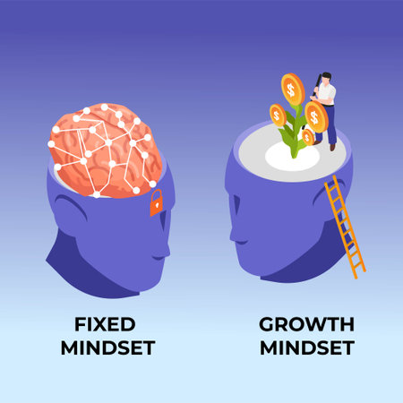 Profitable growing mindset isometric 3d vector illustration concept for banner, website, illustration, landing page, flyer, etc.のイラスト素材