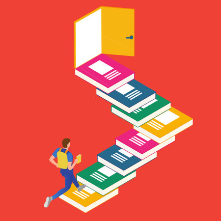 Opportunity with education isometric 3d vector illustration for banner, website, illustration, landing page, template, etcのイラスト素材