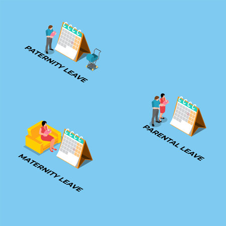 Gender equality issues in child upbringing isometric 3d vector illustration concept for banner, website, illustration, landing page, flyer, etc.のイラスト素材