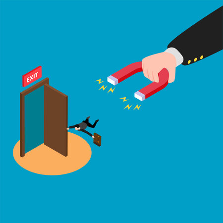 Incentive and welfare program for employee retention 3d isometric vector illustration concept for banner, website, landing page, ads, flyer templateのイラスト素材