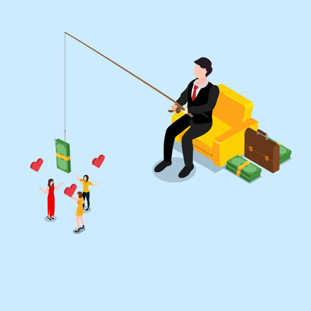 Financial driving force for employees 3d isometric vector illustration concept for banner, website, landing page, ads, flyer templateのイラスト素材