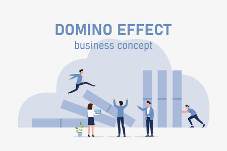Concept of changes and actions that bring disruption or success 2d vector illustration concept for banner, website, illustration, landing page, flyer, etcのイラスト素材