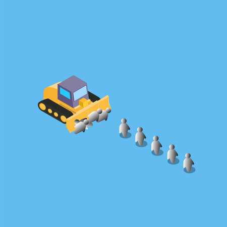 Fired employees isometric 3d vector illustration concept for banner, website, illustration, landing page, flyer, etcのイラスト素材