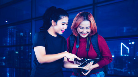 Creative director gives briefing to a female photographer on how to take the photos