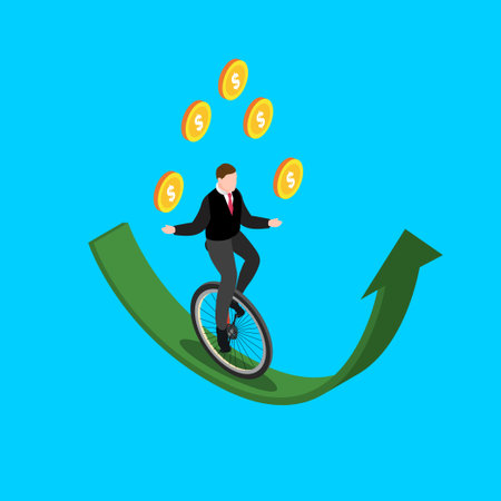 Financial advisor, professional investment expertise 3d vector illustration concept for banner, website, illustration, landing page, flyer, etcのイラスト素材