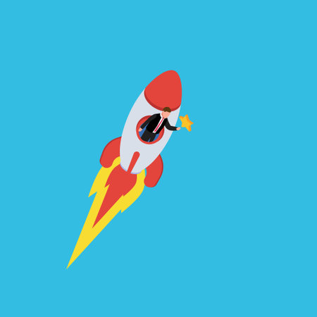 Innovation to help or support work success, entrepreneurship or winning business challenge 3d vector illustration concept for banner, website, illustration, landing page, flyer, etcのイラスト素材