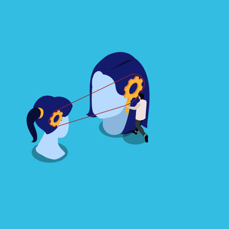 mother and daughter relationship connection isometric 3d vector illustration concept for banner, website, illustration, landing page, flyer, etcのイラスト素材