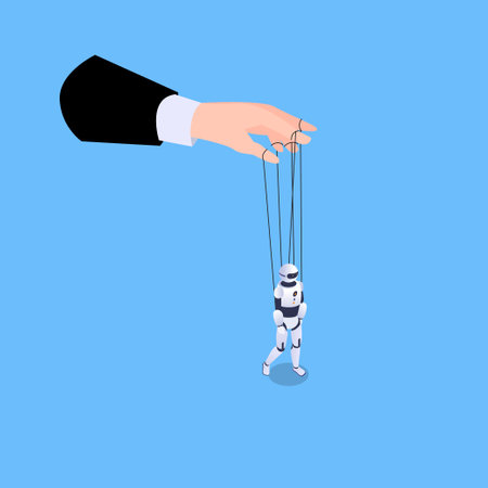 Use of new technologies in business. Artificial Intelligence 3d vector illustration concept for banner, website, illustration, landing page, flyer, etcのイラスト素材