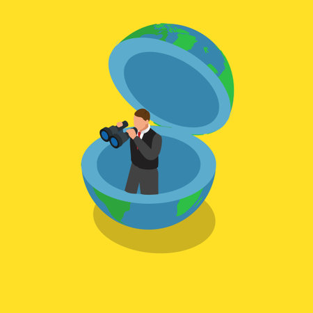 World economic vision or international opportunity 3d vector illustration concept for banner, website, illustration, landing page, flyer, etcのイラスト素材