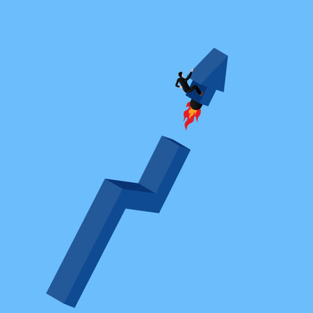 Business growth, investment profit increase 3d vector illustration concept for banner, website, illustration, landing page, flyer, etcのイラスト素材