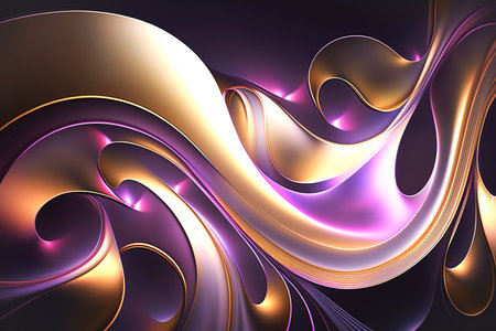 Fluid Art Golden purple liquid acrylic, acrylic paint mixing. Splashes of bright paint on canvas. Fashion liquid artの素材