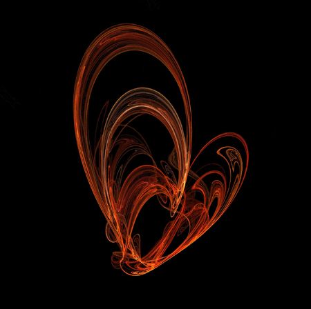 Computer generated fractal image: abstract burning heartの写真素材