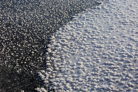 Snow on the groundの写真素材