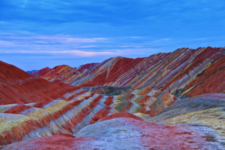 Colorful Danxia landformの写真素材