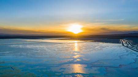 Photo of Mangya Emerald Lake in Qinghai, Chinaの写真素材