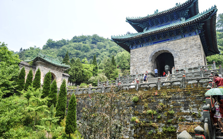 With China hubei wudang mountain ancient buildingのeditorial素材