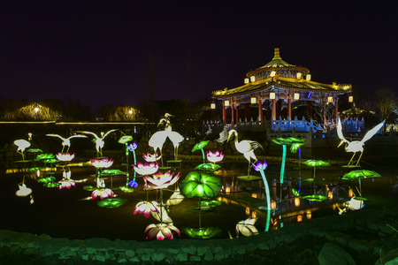The Lantern Festival at Tangshan, hebei province, China.のeditorial素材