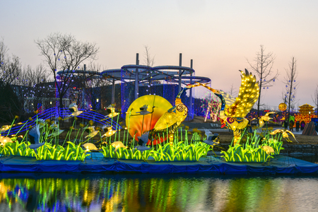 The Lantern Festival at Tangshan, hebei province, China.のeditorial素材