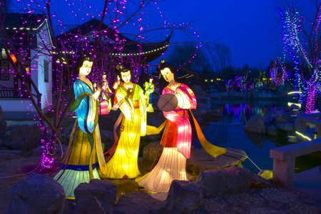 The Lantern Festival at Tangshan, hebei province, China.のeditorial素材