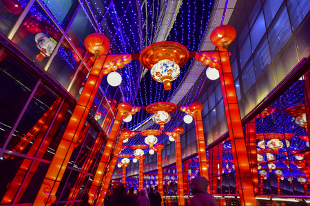 The Lantern Festival at Tangshan, hebei province, China.のeditorial素材