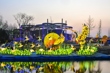 The Lantern Festival at Tangshan, hebei province, China.のeditorial素材
