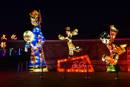The Lantern Festival at Tangshan, hebei province, China.のeditorial素材