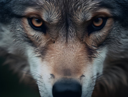 Portrait of a wolf close-up. The concept of wild animals.の素材