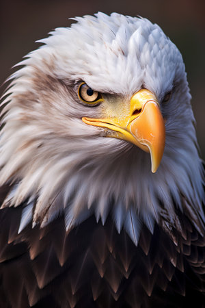Portrait of an American Bald Eagle (Haliaeetus leucocephalus)の素材