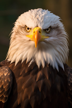 Portrait of an American Bald Eagle (Haliaeetus leucocephalus)の素材