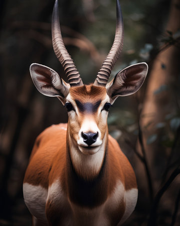 Portrait of an Impala (Aepyceros melampus)の素材