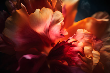 Close up of beautiful iris flower. Shallow depth of field.の素材