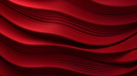 Red drapery fabric background. 3d rendering, 3d illustration.の素材