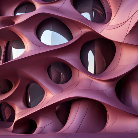 Abstract 3d rendering of futuristic background. Sci-fi tunnel.の素材