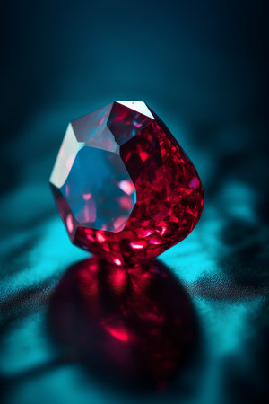 Gemstone on a dark background close-up. 3d renderingの素材