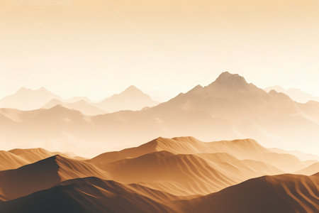 Mountain landscape with sand dunes. EPS 10 vector file includedの素材
