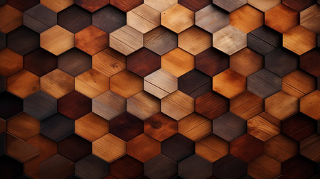 Wooden texture with rhombus. Seamless background.の素材