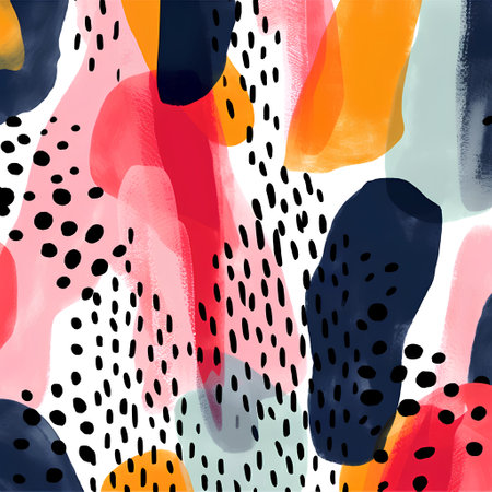Seamless pattern with watercolor spots and splashes. Hand drawn background.の素材